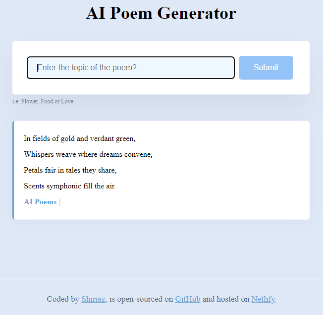 Ai Poem