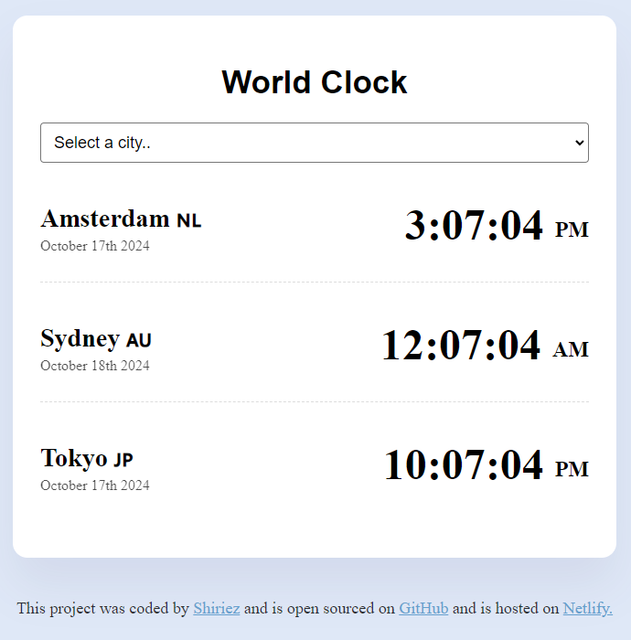 World Clock